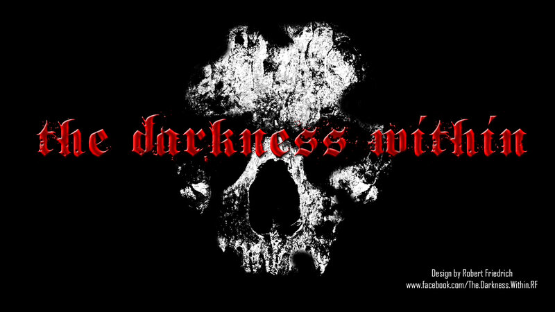 Skull with Text — Black, Dark, Digital Art