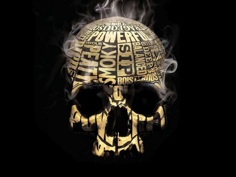 Skull with Text Design
