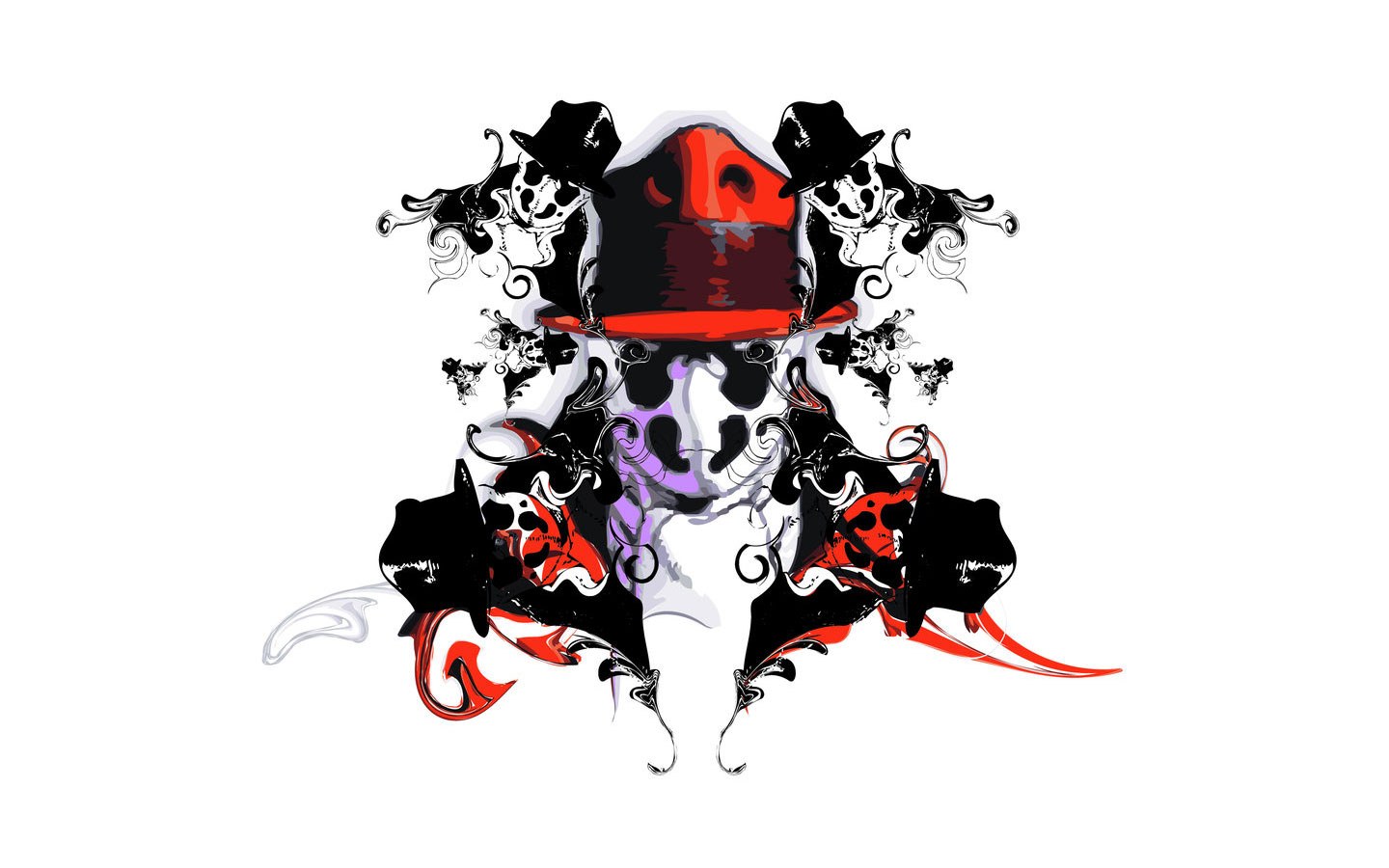 skull with top hat design