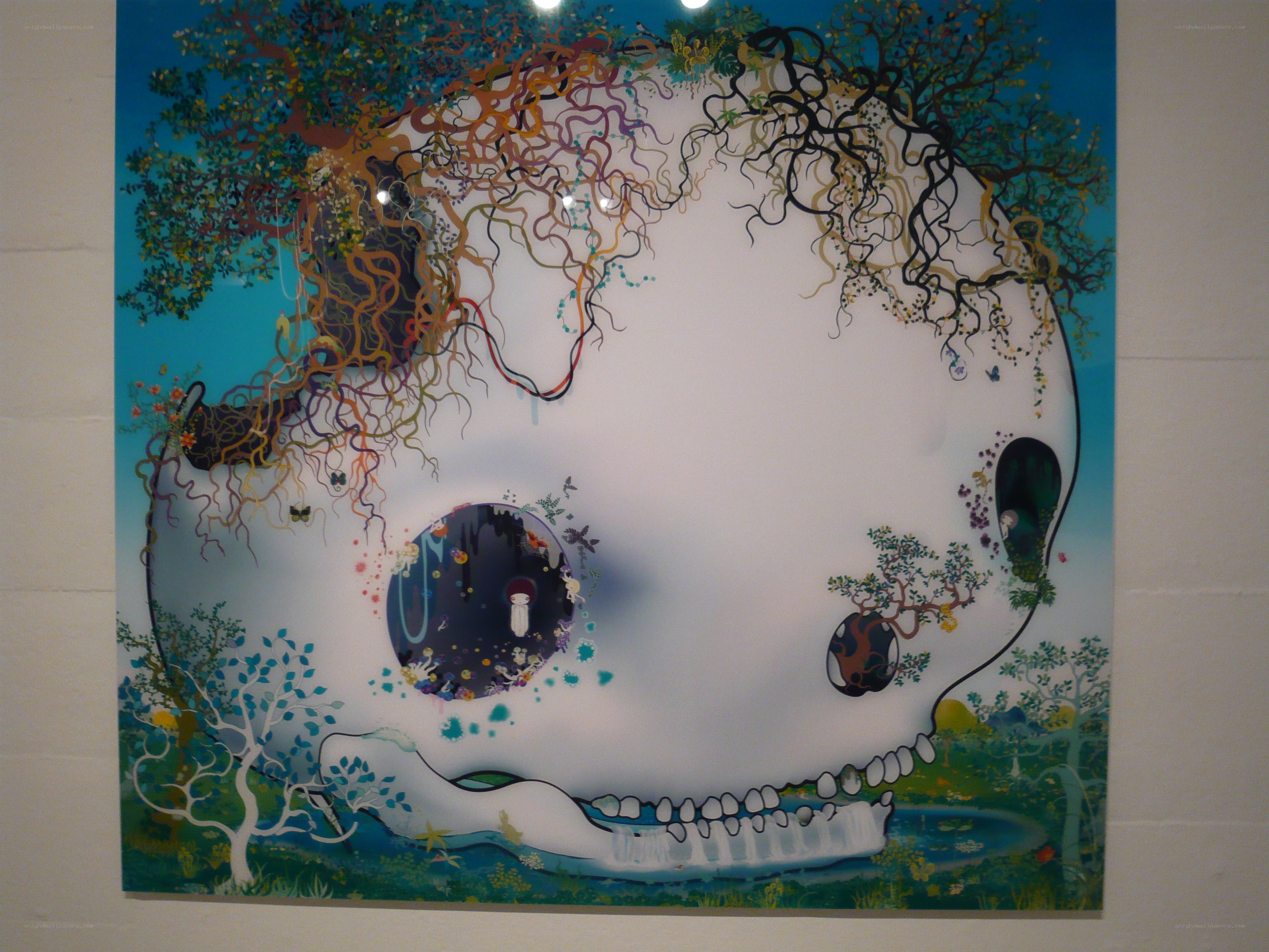 Skull with Trees and Roots