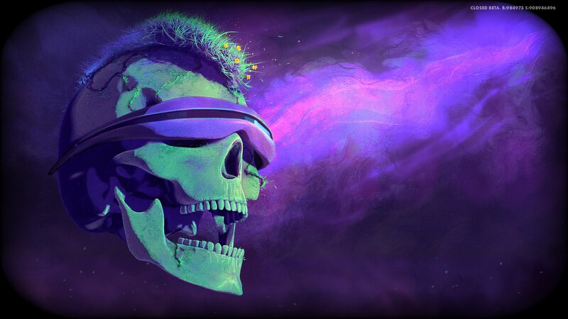 Skull with VR Headset