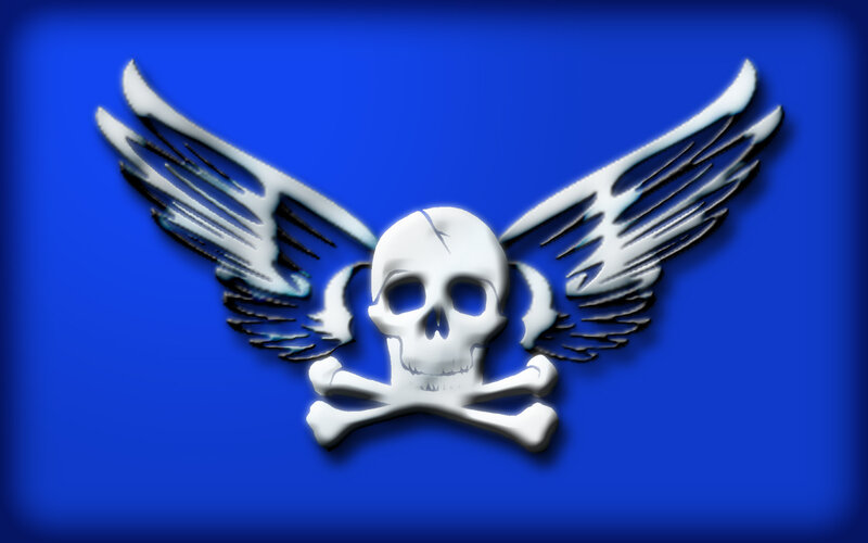 skull with wings and crossbones