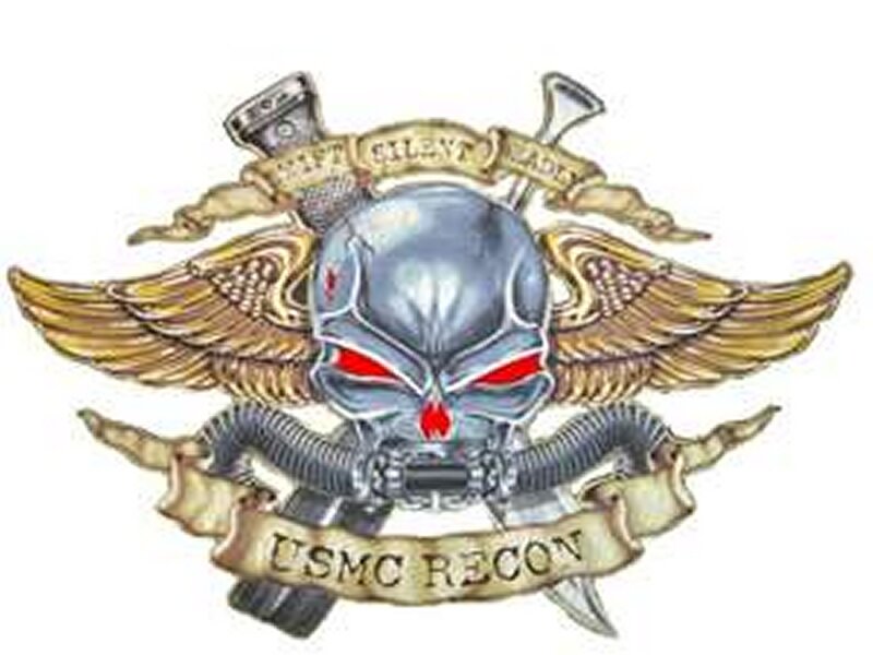 Skull with Wings and Weapons