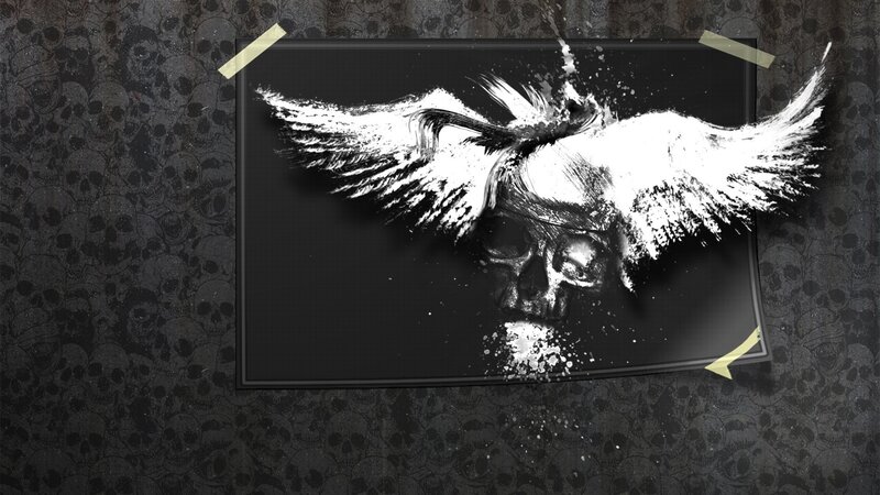 skull with wings artwork