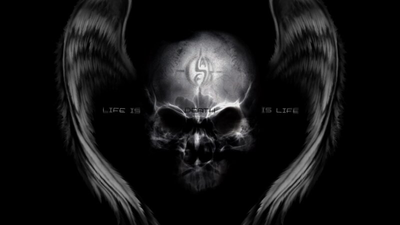 Skull with Wings — Black, Dark, Dramatic