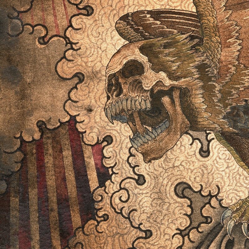 Skull with Wings — Brown