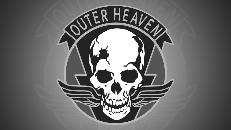 Skull with Wings Logo — Black, Dark, Vector Art