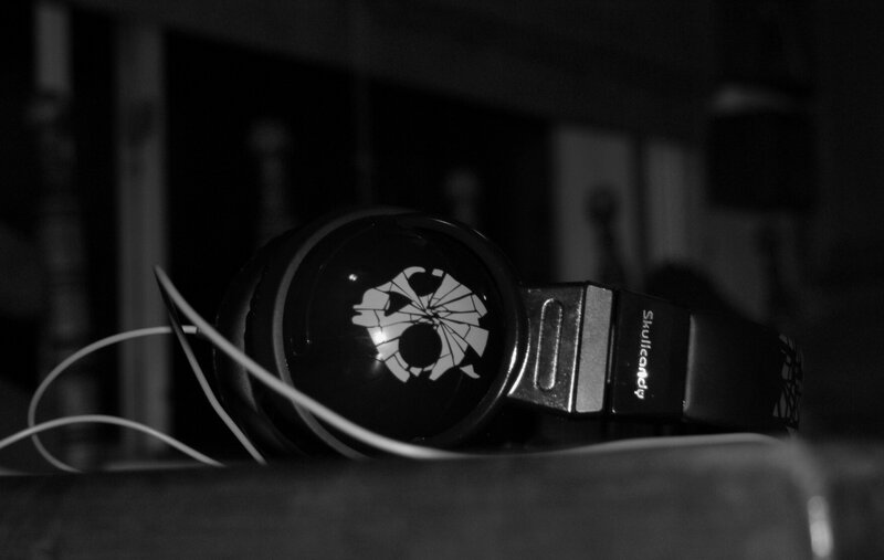 Skullcandy headphones on surface
