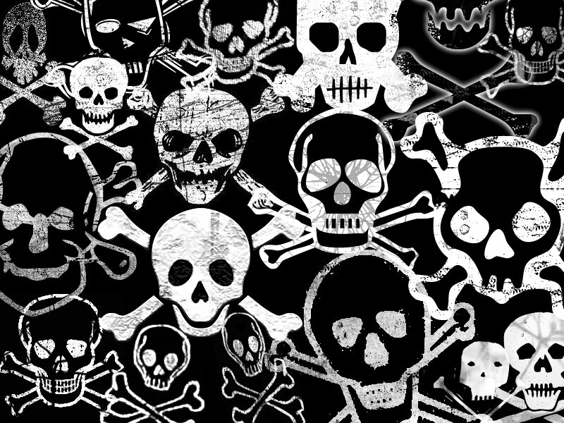 skulls and crossbones pattern