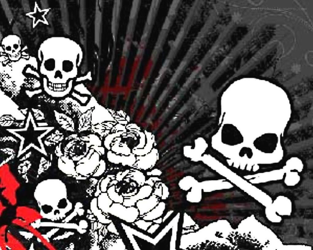 skulls and roses design
