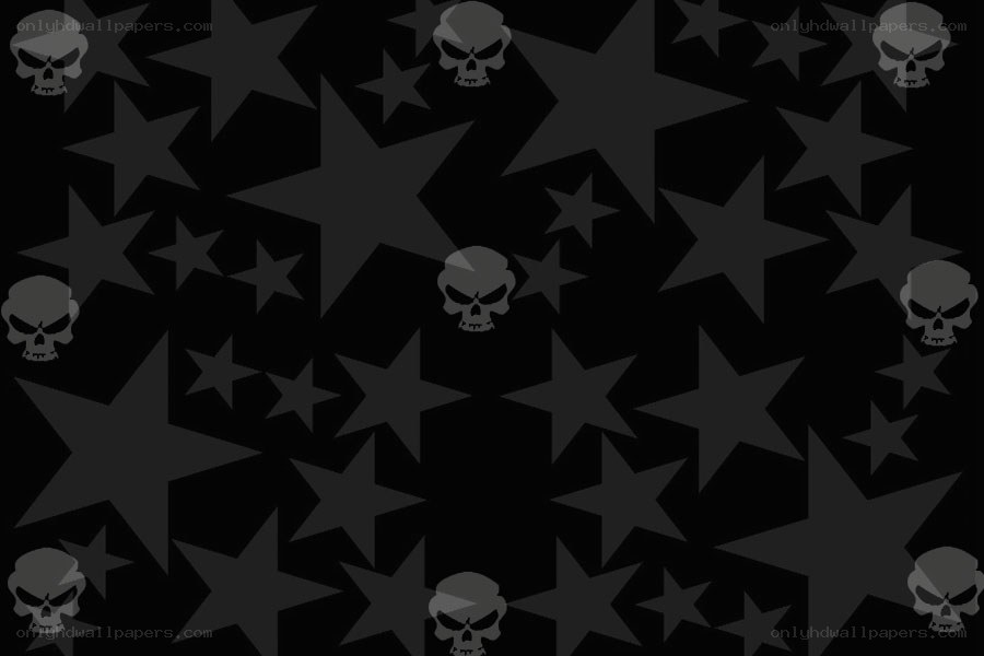 skulls and stars pattern