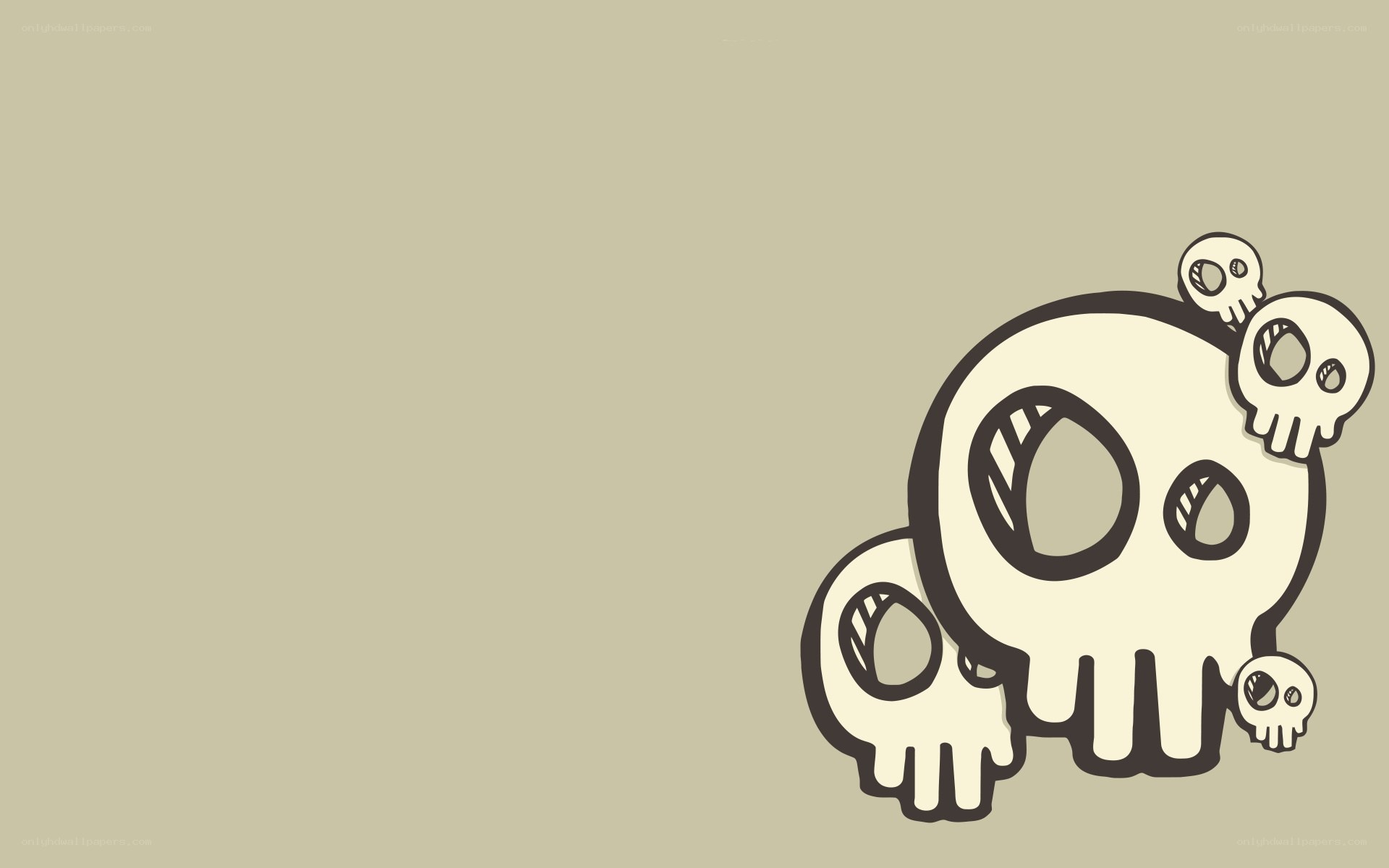 skulls illustration wallpaper