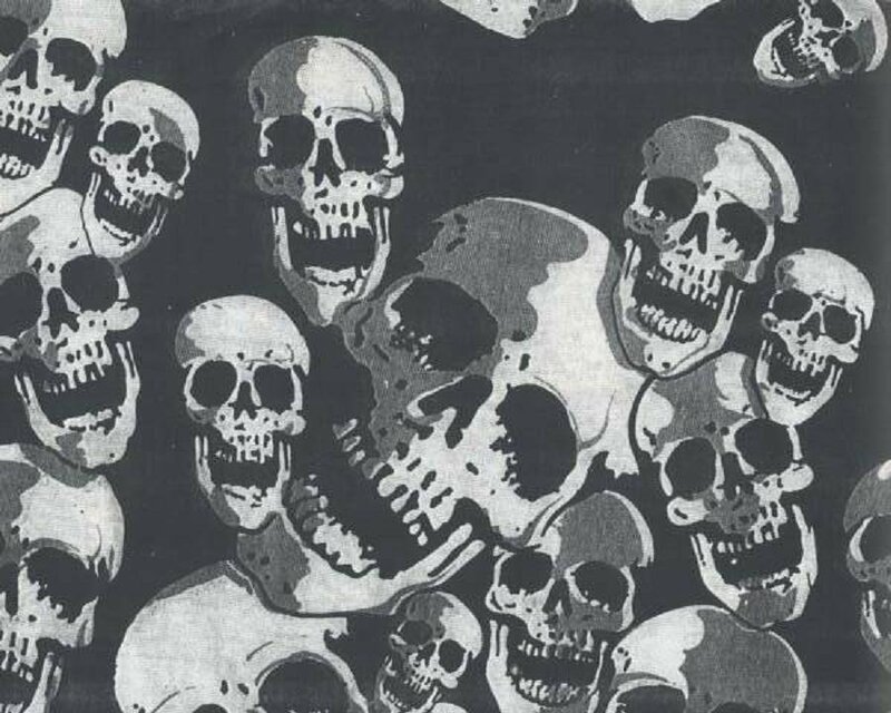 skulls in a dark pattern