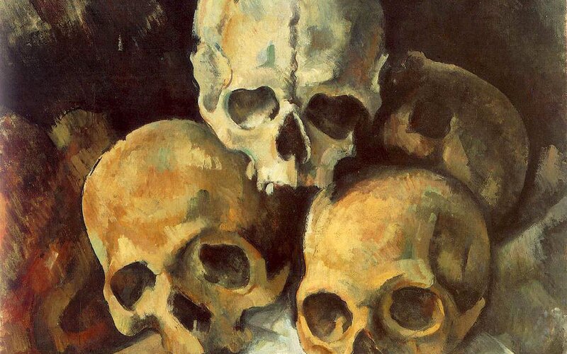 Skulls in a Pile — Brown