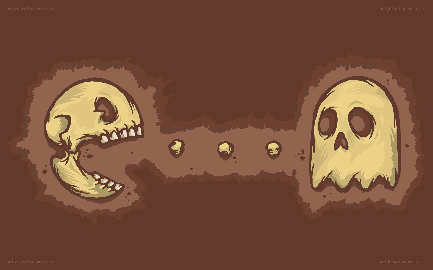 skulls in a tunnel