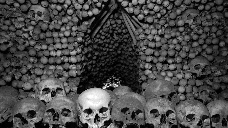 Skulls in a Tunnel — Black