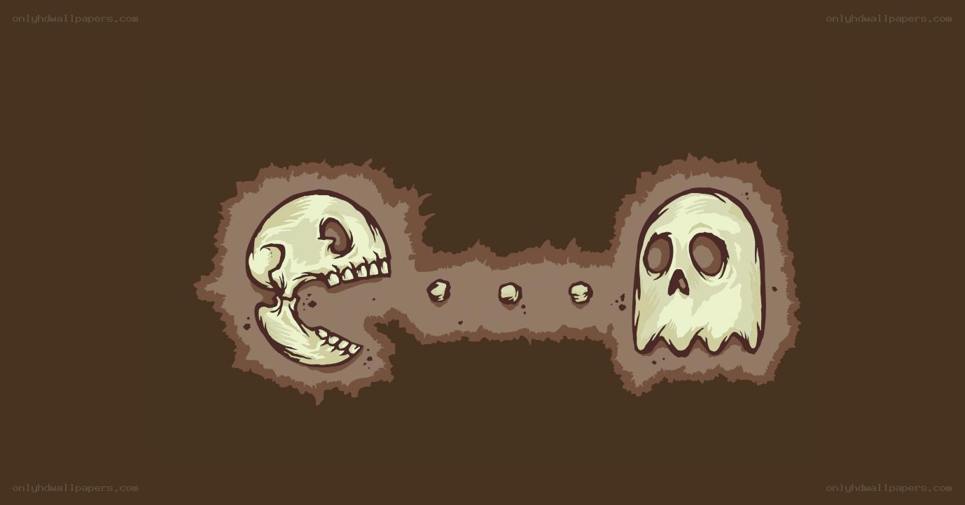 skulls in a tunnel