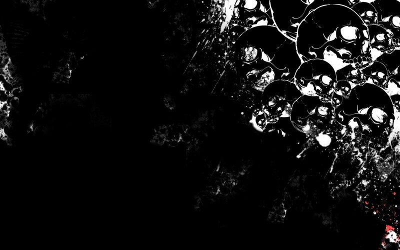 Skulls in Black and White