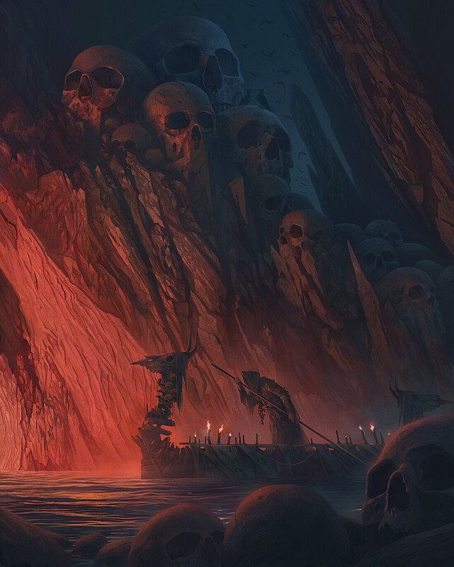Skulls on a Cliff