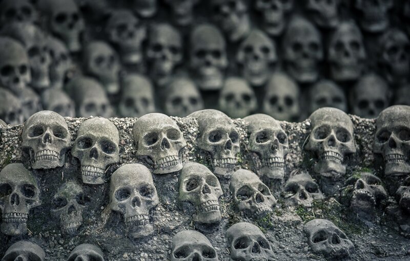 Skulls on a Wall