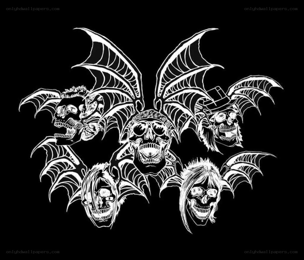 skulls with bat wings