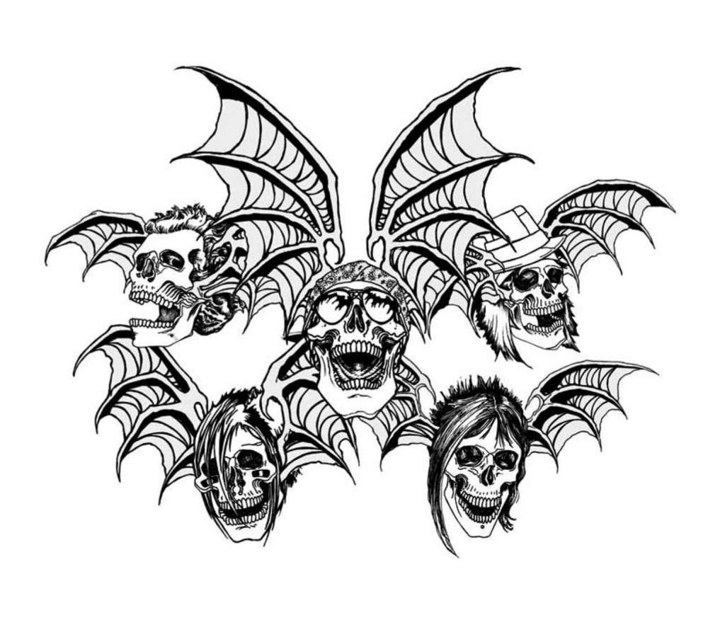 skulls with bat wings