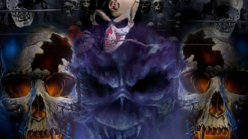 Skulls with Glowing Eyes