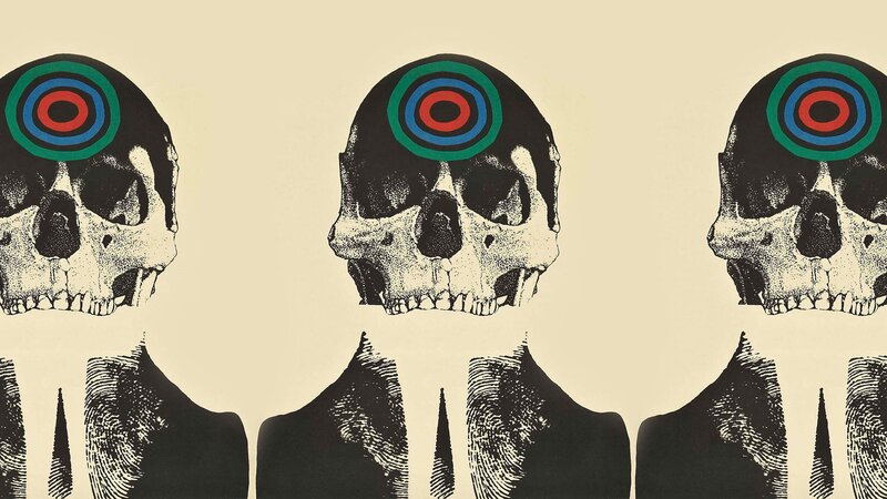 Skulls with Target Symbols — Black