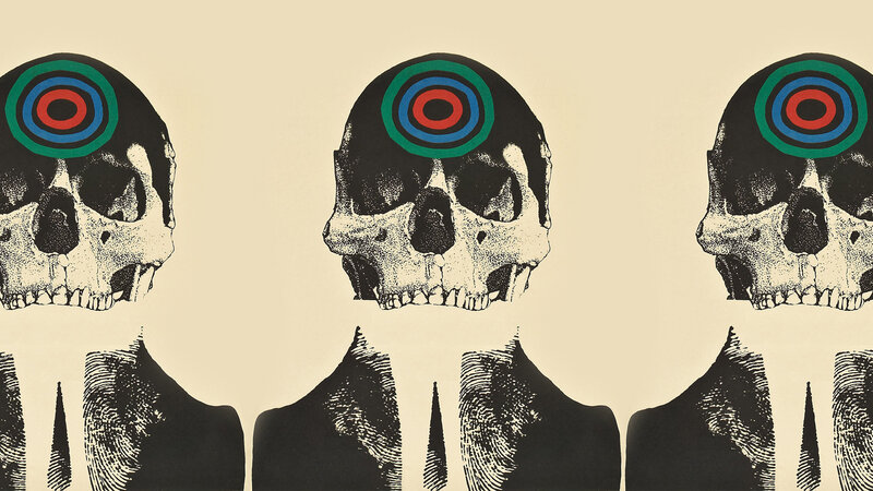 Skulls with target symbols