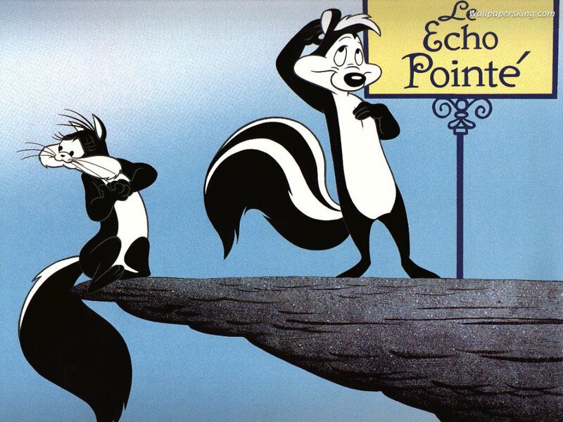 Skunk Characters on Cliff