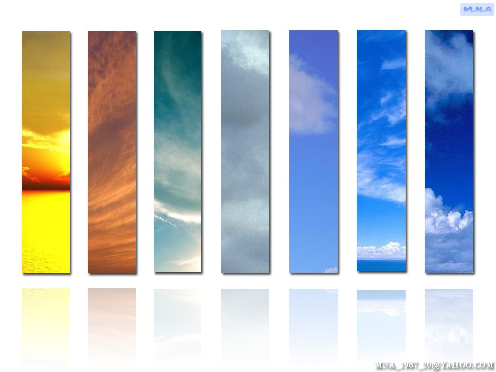 Sky and water color panels