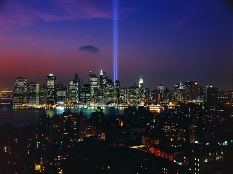 Sky Beam over City