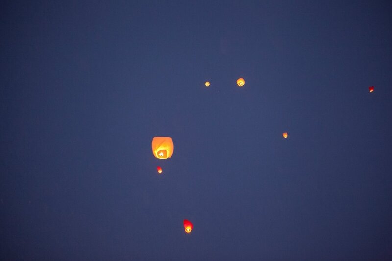Sky Lanterns Floating