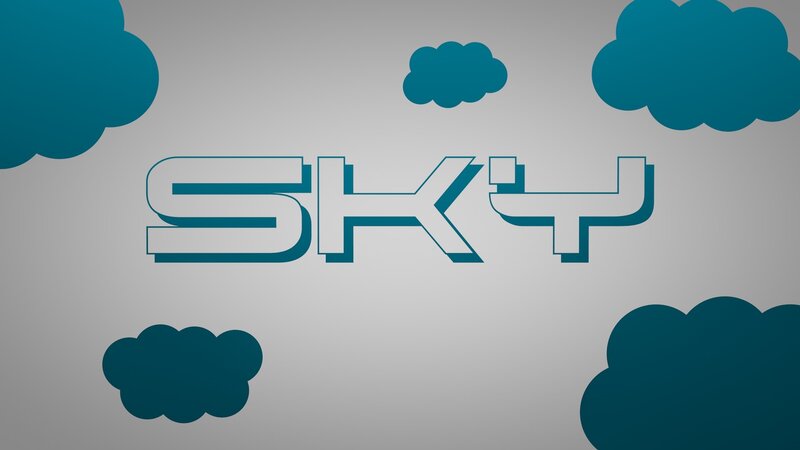 Sky logo with clouds