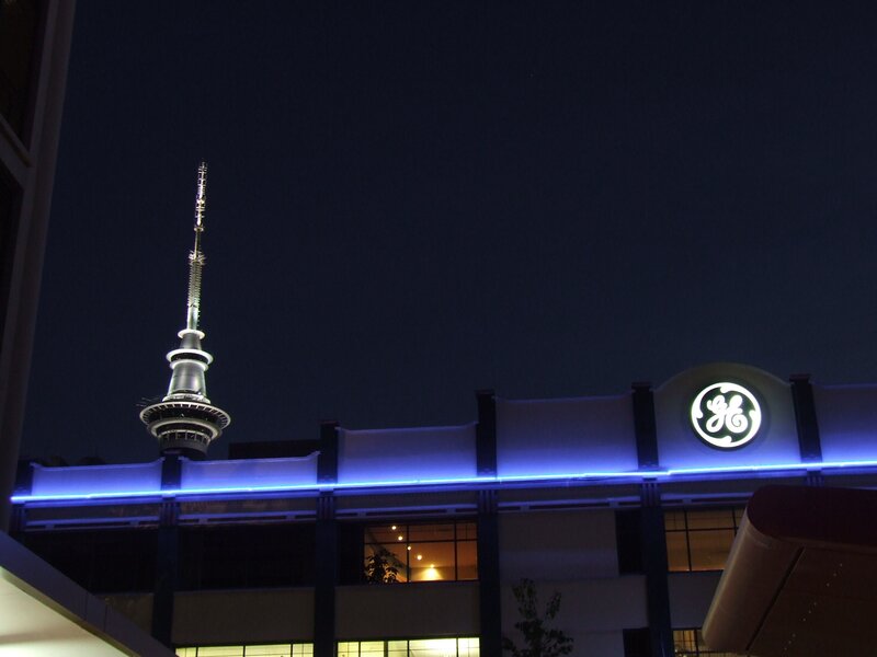 Sky Tower at night