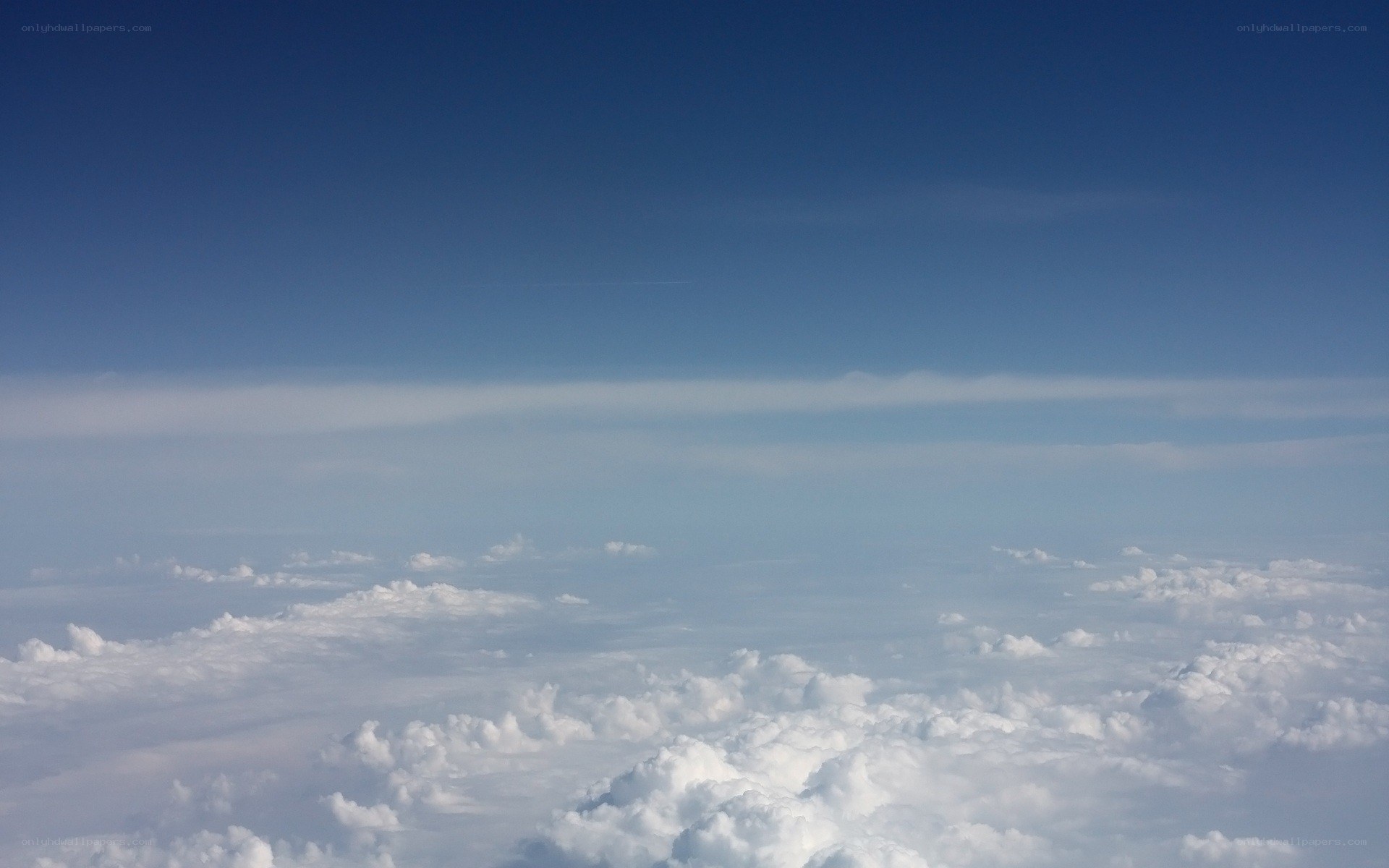 sky view from above clouds