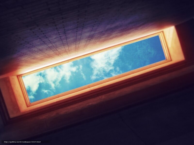 Sky view through skylight