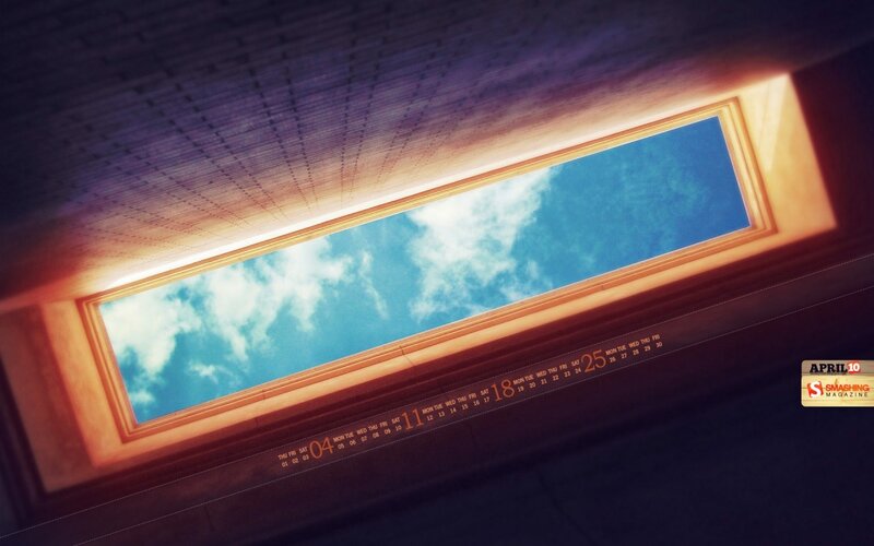 Sky view through skylight window