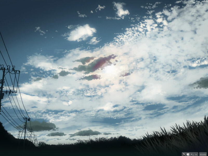 sky with clouds and power lines