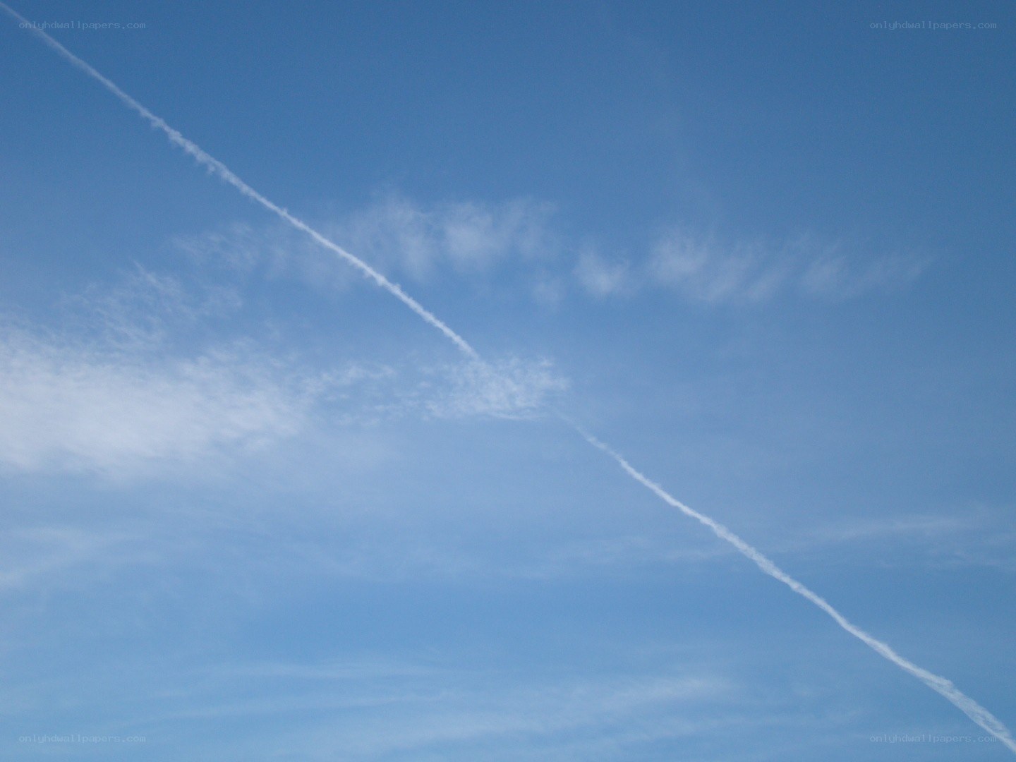 Sky with contrails