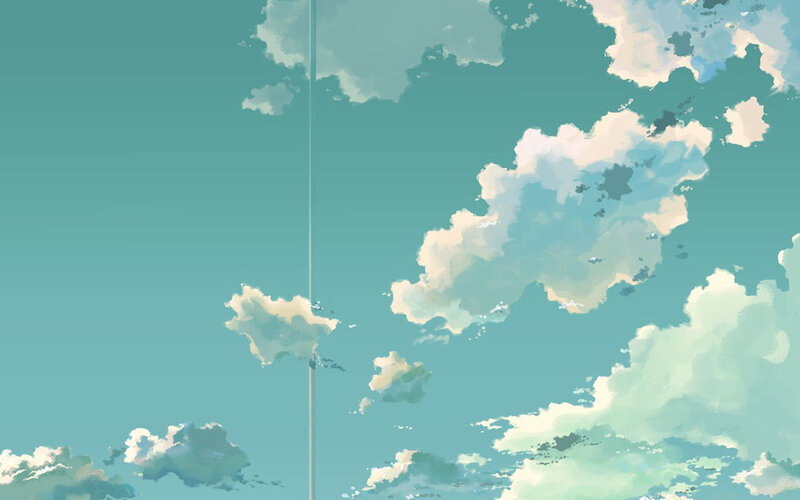 sky with fluffy clouds