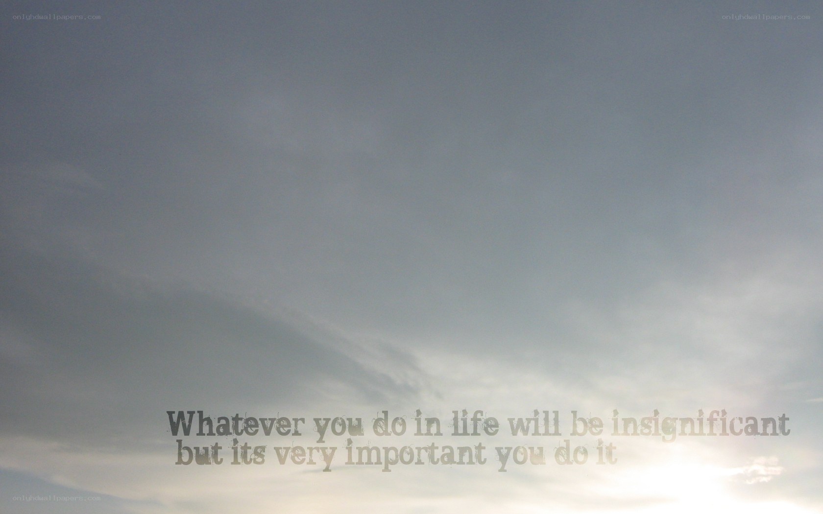 Sky with inspirational quote