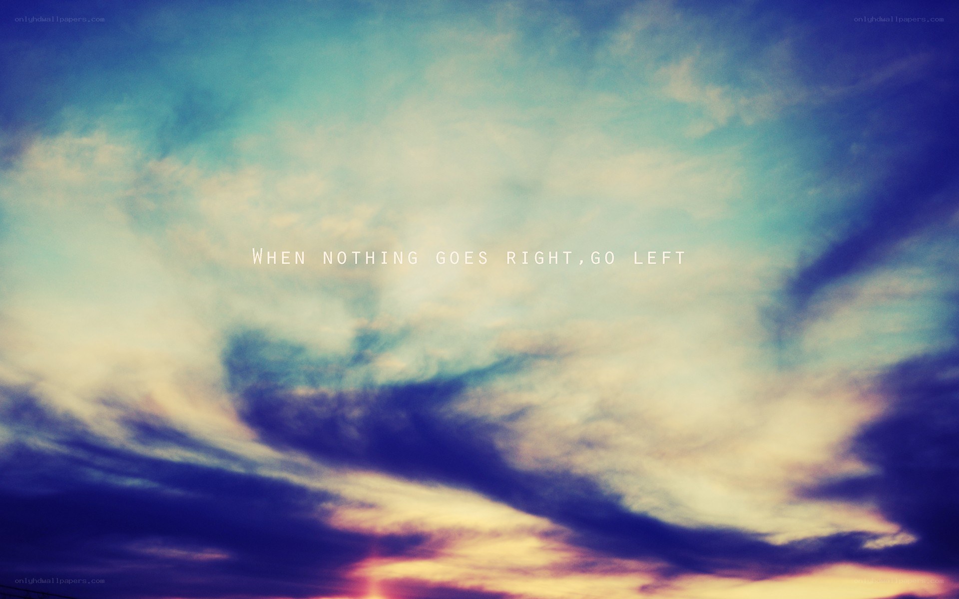 sky with inspirational quote