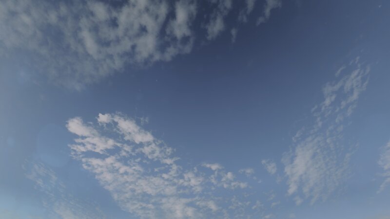 Sky with Scattered Clouds — Blue
