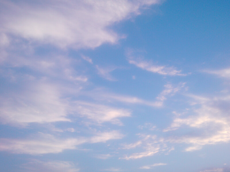 Sky with Wispy Clouds — Blue