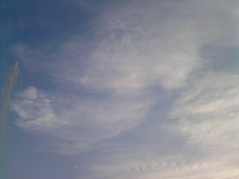 sky with wispy clouds