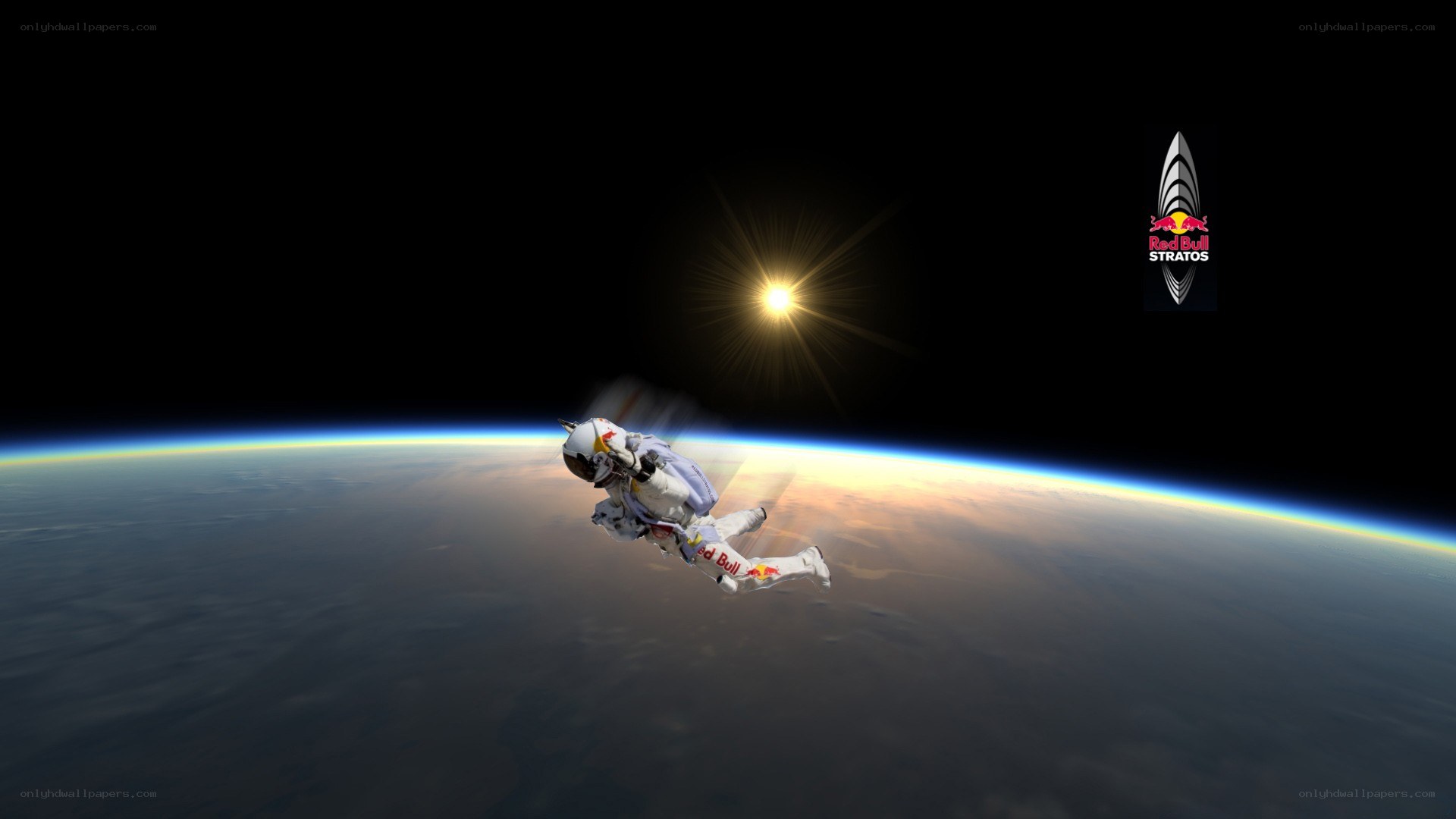 skydiver above earth