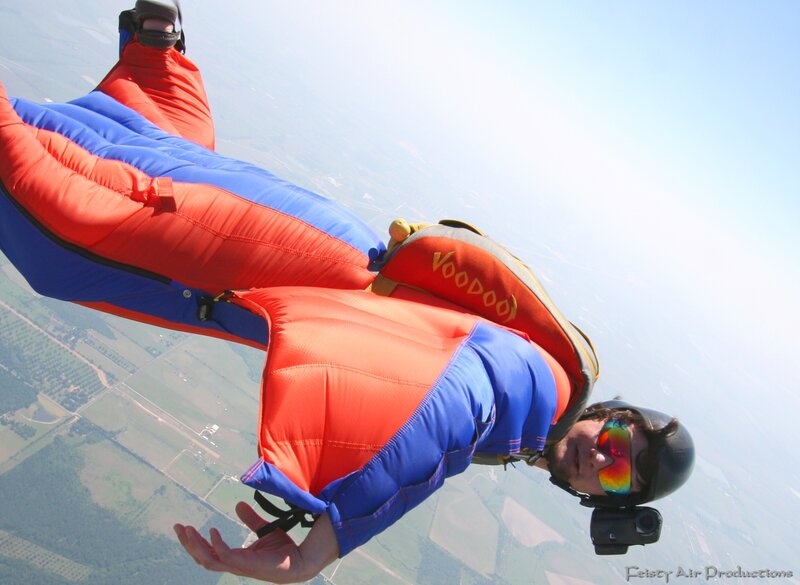 skydiver in freefall