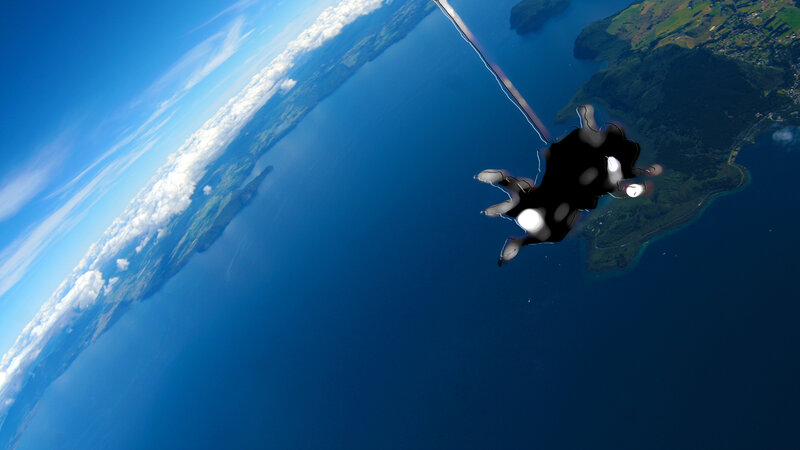 Skydiver in Freefall — Blue, Dramatic