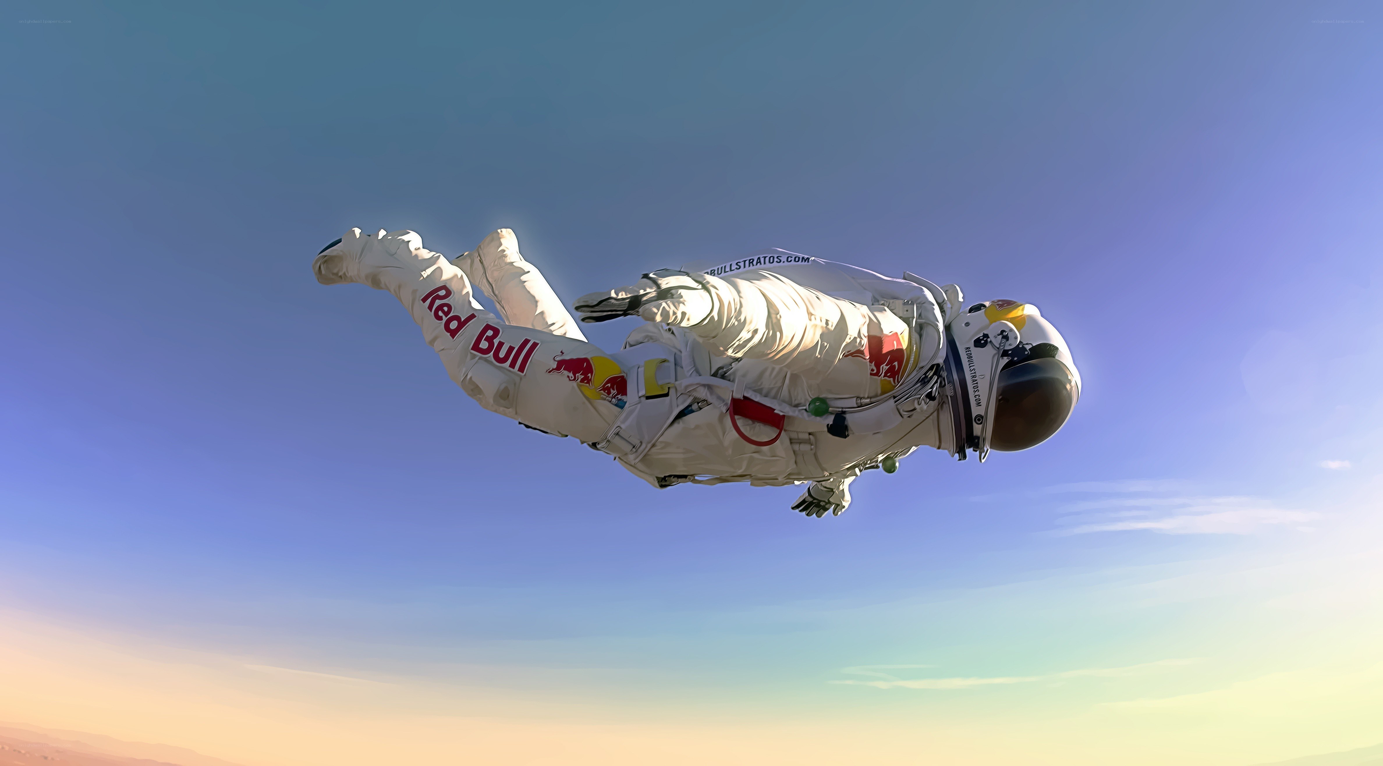 skydiver in space suit